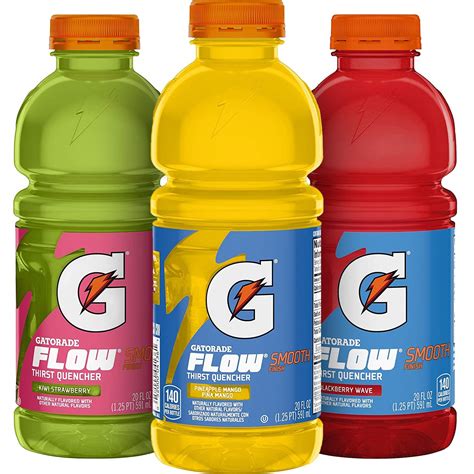 Amazon.com : Gatorade Flow 3 Flavor Variety Pack, 20 oz Bottles (Pack ...