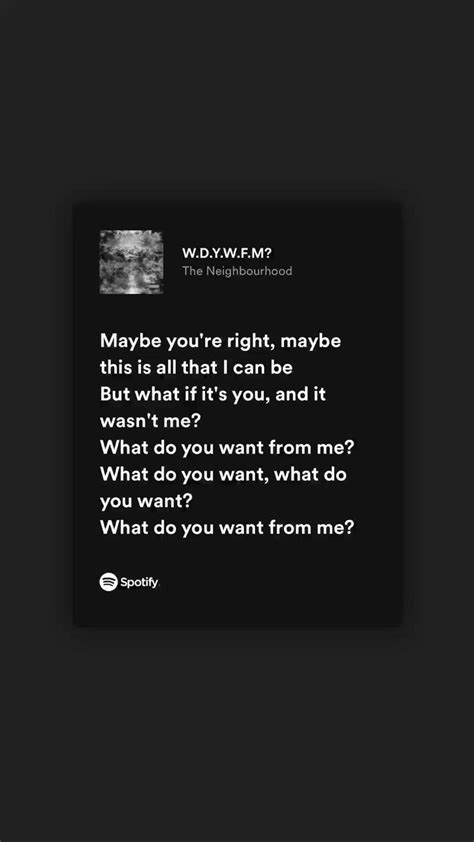 W.D.Y.W.F.M? The Neighborhood Lyrics | Pretty lyrics, Lyrics, The neighbourhood