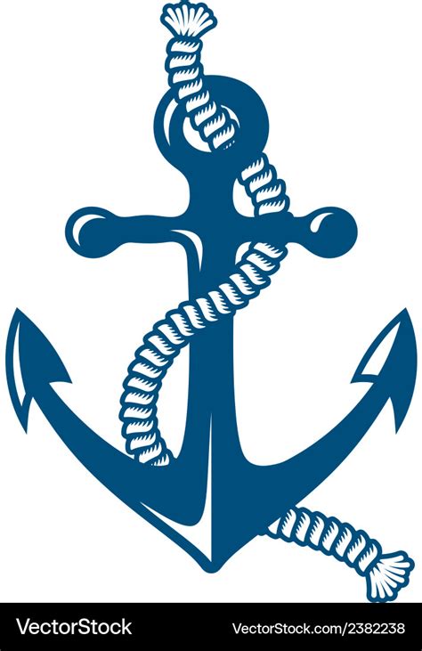 Anchor with rope Royalty Free Vector Image - VectorStock