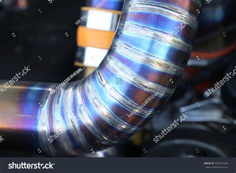 Welding Titanium Pipe Titanium Tube Engine Stock Photo (Edit Now) 203757646