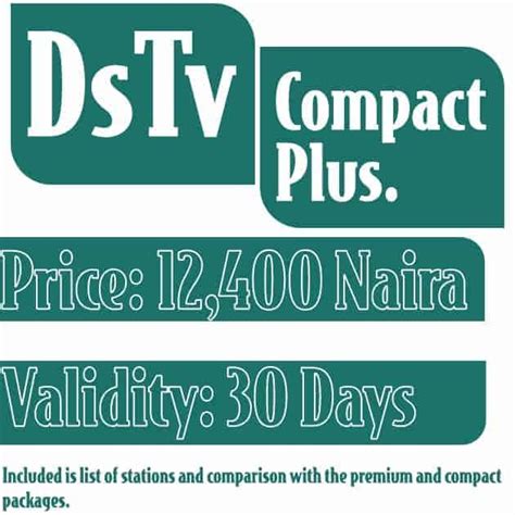 DsTv Compact Plus Channels List and Price in Nigeria 2024 - NaijNaira