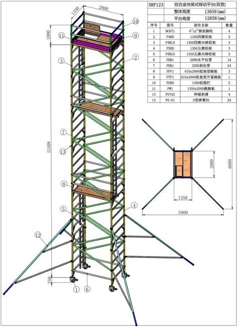 Aluminum scaffolding design drawings | Scaffolding design, Garage sink, Platform ladder