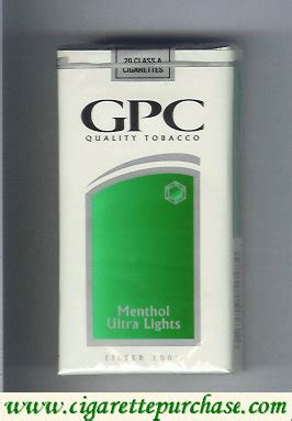 GPC Approved Non Filter 20 Class A Cigarettes soft box