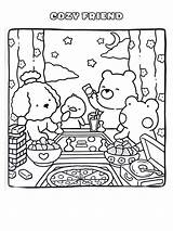 Desenhos Para colorir Cozy Friend  PDF Pintar E sketch template