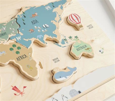 World Map Wooden Puzzle | Pottery Barn Kids