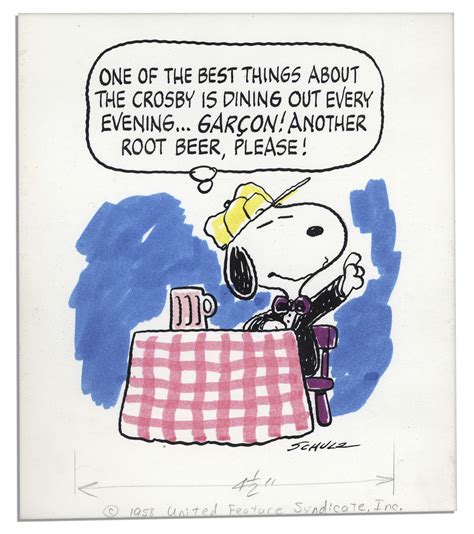 Lot Detail - Charles Schulz ''Peanuts'' Color Original Artwork Starring Snoopy From 1958