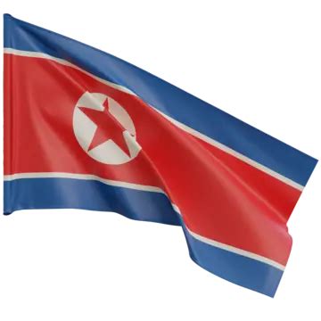 North Korea Flag Waving, North Korea Flag With Pole, North Korea Flag ...