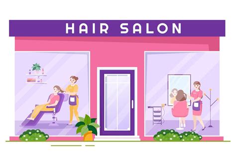 Hair Salon with Hairdresser, Haircut, Haircare and Hairstyle in Beauty ...