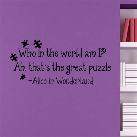 Amazon.com: Alice In Wonderland Wall Decals Quotes Who In The World Am ...