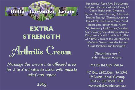 Arthritis Cream - Extra Strength – Bella Lavender Estate