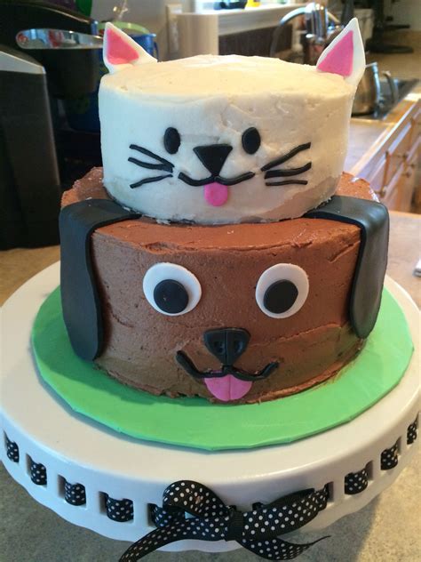 Cat and dog cake