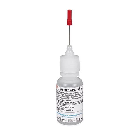 DuPont MS1050101 GPL105 Krytox Oil, 550cST Viscosity, 20 Degree C, 1 oz. Needle Nose - Walmart ...