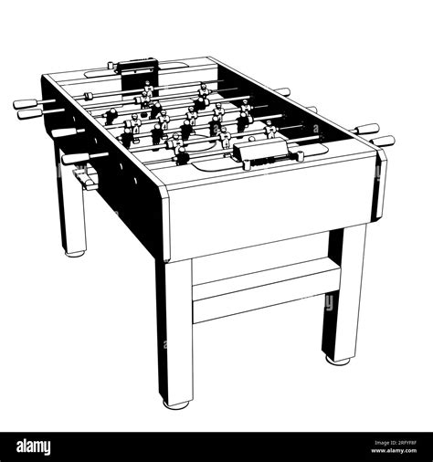Stylized vector illustration of a classic foosball table Stock Vector Image & Art - Alamy