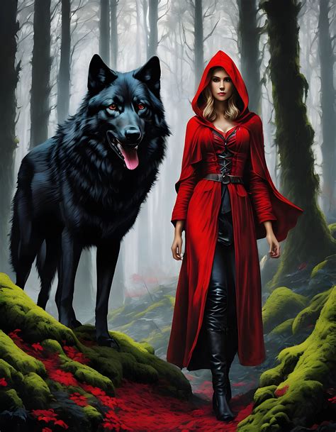 Little Red Riding Hood And The Wolf Free Stock Photo - Public Domain Pictures