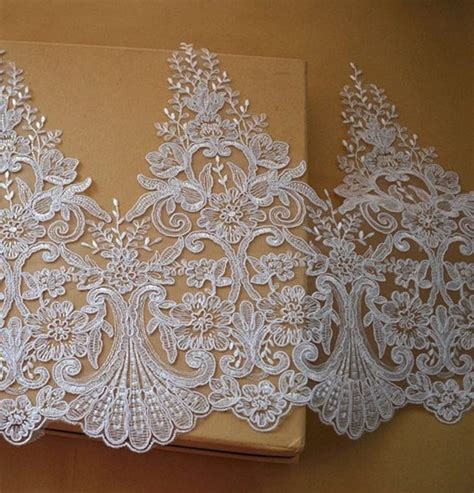 NEW Sell by Yard Alencon Lace Trim Corded Lace Trim Bridal - Etsy