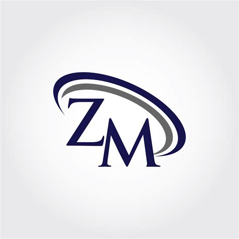 Monogram ZM Logo Design By Vectorseller | TheHungryJPEG