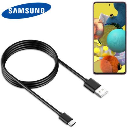 Official Samsung Galaxy A52 USB-C Charge & Sync Cable - 1.2m- Black