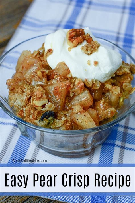 Easy Pear Crisp Recipe