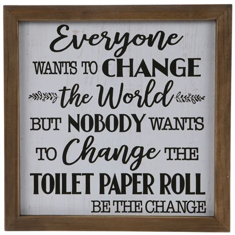 Change The Toilet Paper Wood Wall Decor | Hobby Lobby | 1961309