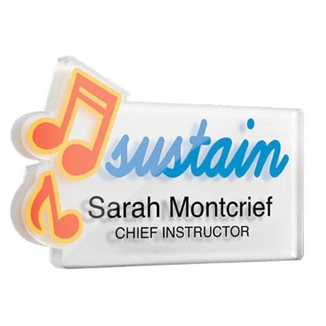 Branded Acrylic Personalised Name Badges | Zest Promotional