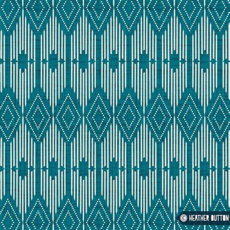 West End - Teal Geometric Fabric | Geometric fabric, Fabric, Geometric