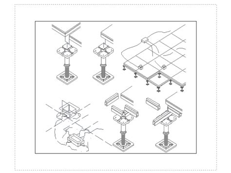 Raised floor in AutoCAD | CAD download (87.59 KB) | Bibliocad