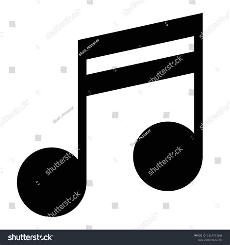 Music Note Silhouette Icon Music Sheet Stock Vector (Royalty Free ...