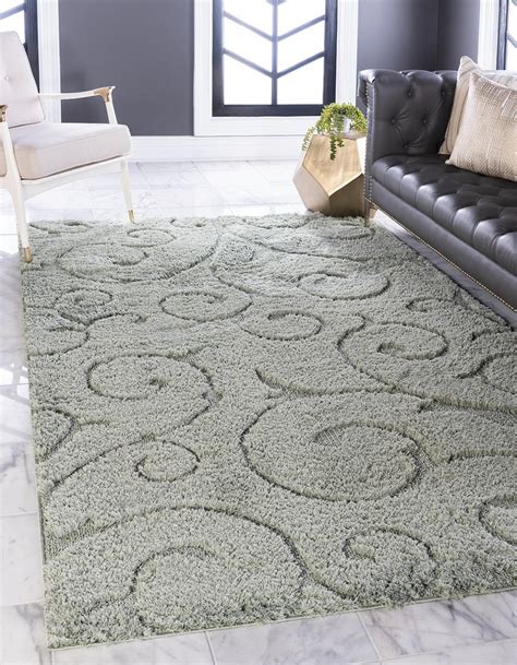 Green 4' x 6' Botanical Shag Rug | Area Rugs | Rugs.com