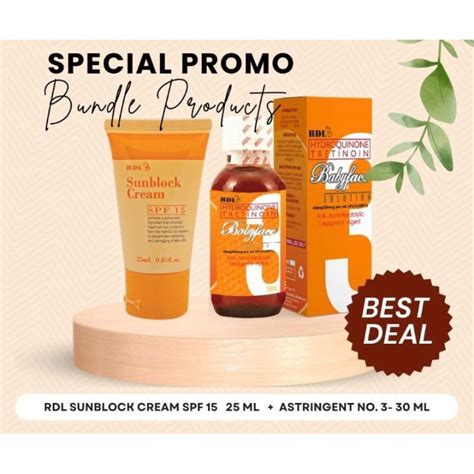 RDL Babyface Astringent Toner #3 30ml and RDL Sunblock Cream 25ml (SET) | Lazada PH