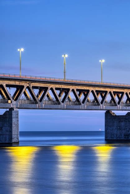 Premium Photo | Detail of the famous oresund bridge between denmark and ...