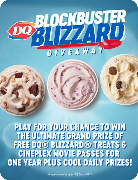 DQ Blockbuster Blizzard Treat Giveaway