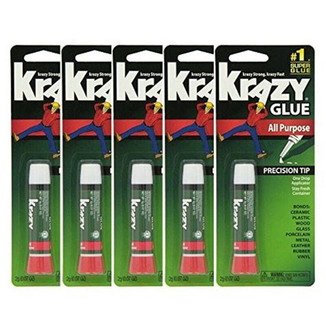 24 Pack Krazy Glue Instant Strong Fast Drying All Purpose Glue, .07 oz ...