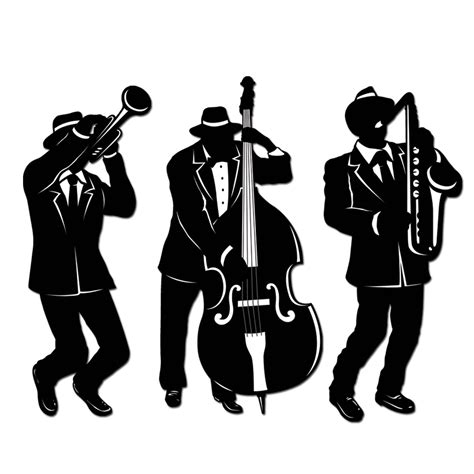 Jazz Trio Silhouettes (Pack of 12)