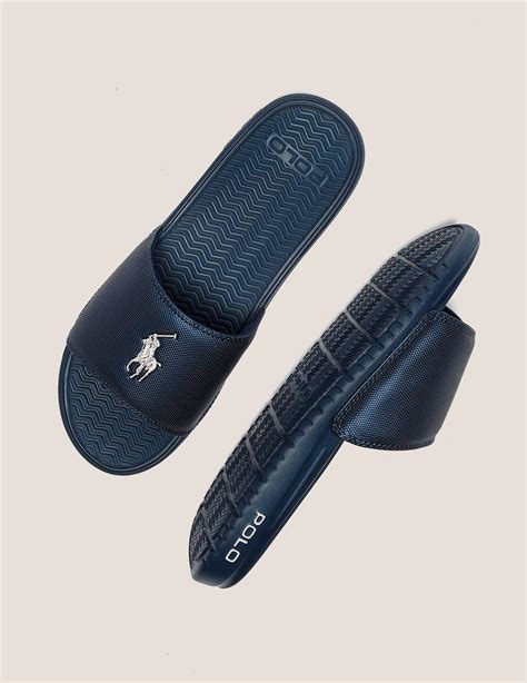 Polo Ralph Lauren Rodwell Slide Sandals in Blue for Men - Lyst