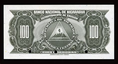 Nicaragua banknotes 100 cordobas banknote of 1945|World Banknotes ...