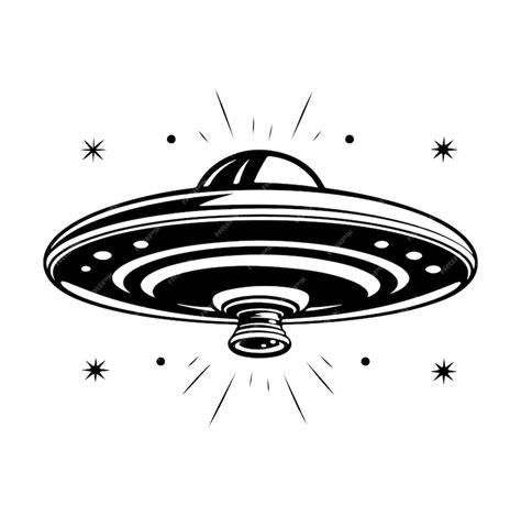 Premium Vector | Ufo silhouette Vector On White Background