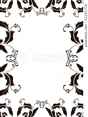Frame border design template. Black, white blank - Stock Illustration [42262778] - PIXTA