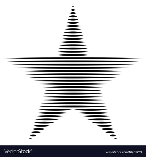 Star the horizontal lines stripes freedom usa Vector Image