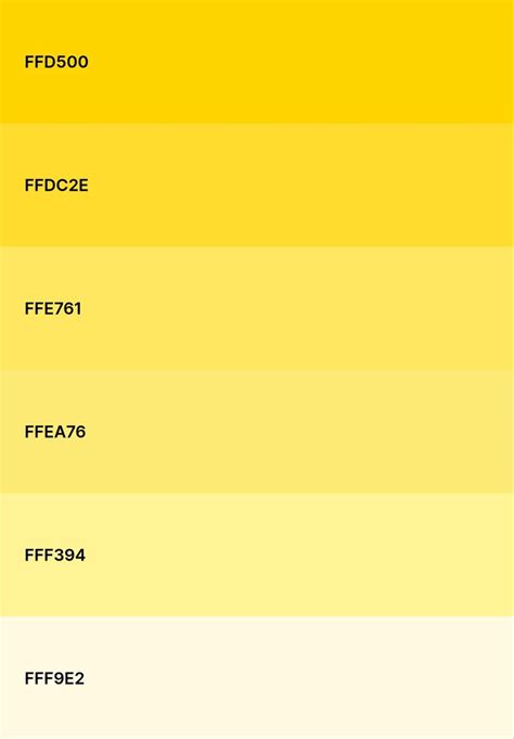 Pastel Yellow Hex Code, Yellow Pastel Pallete, Shades Of Yellow Color, Yellow Aesthetic Pastel ...