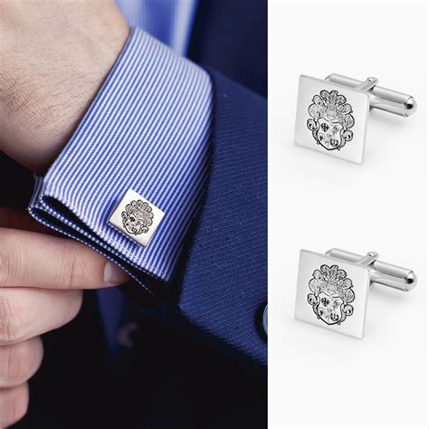 Personalized Crest Cufflinks Photo Cufflinks