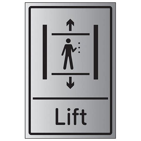 Lift - Aluminium Effect | Lift Signs | General Information Signs | Safety Signs 4 Less