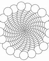 Spiral Coloring Pages Mandala Ratio Golden Pattern Geometric Printable  sketch template