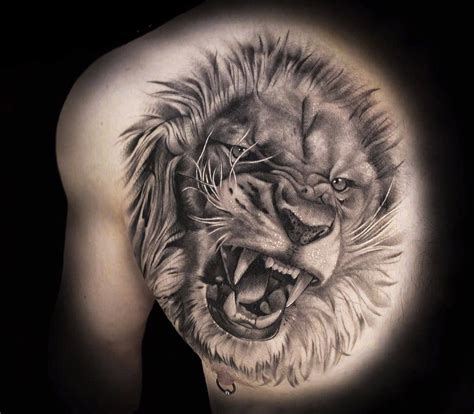 Angry Lion Tattoo