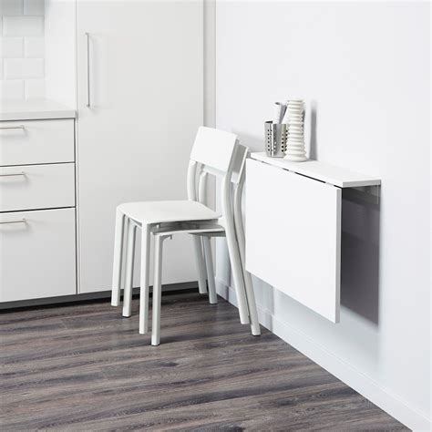 NORBERG Mesa rebatível p/parede, branco - IKEA | Lavanderia pequena ...