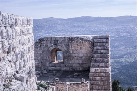 Inside of Ajloun Castle stock image. Image of blue, arabia - 17745093