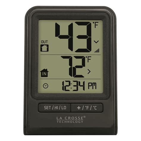 La Crosse Technology Wireless Temperature Station with Time - 713813 ...