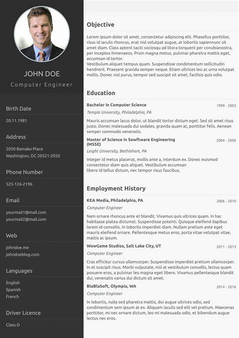 1 Page Resume Template Word - resumegi