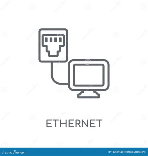 Ethernet Linear Icon. Modern Outline Ethernet Logo Concept on Wh Stock ...