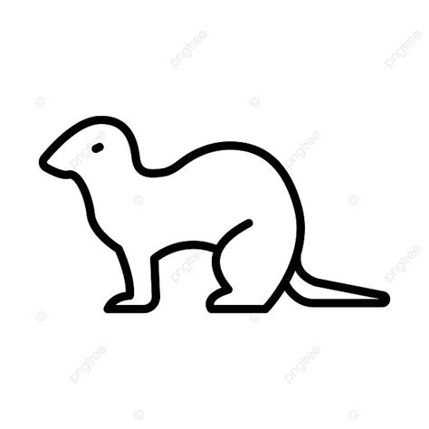 Ferret Outline Icon Animal Vector Isolated Weasel Logo Vector, Isolated, Weasel, Logo PNG and ...