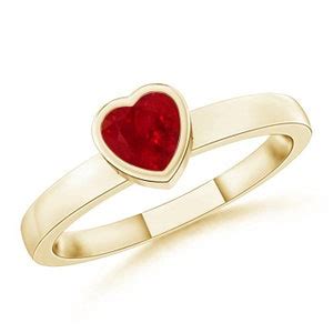 Ruby Heart Ring Rose Gold Ruby Ring Promise Ring Heart Shape Ring July ...